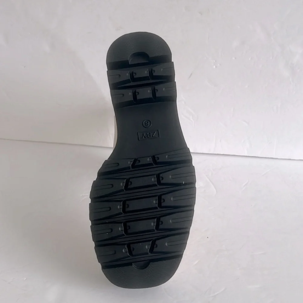 Women Lug Sole Platform Ankle Boot Combat Comfortable Chelsea Booties Size 8 NIB - Picture 7 of 8